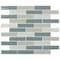 Ackland Palette Mist Brick 12 in. x 12 in. Glossy Glass Stone Glossy Glass Stone Mosaic Wall Tile, 20PK AKM-G-PAMI1X4BR-CA - alternate 3